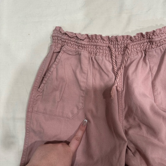 CI SONO Linen Collection Pink Mauve Linen Blend Drawstring Pants Size Large - Picture 6 of 9